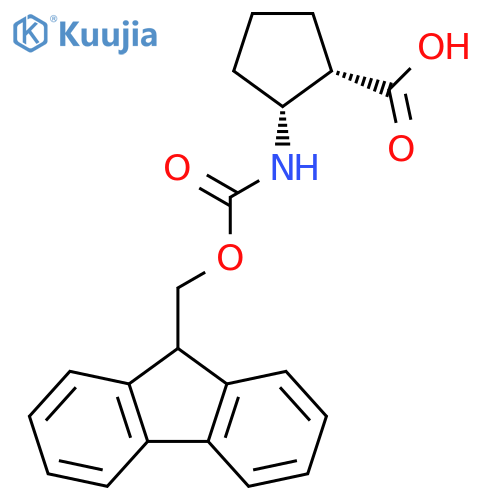 (1S,2R)-2-(Fmoc-amino)cyclopentanecarboxylic acid structure