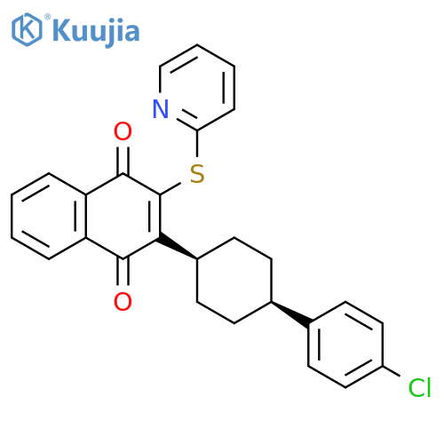 2-[cis-4-(4-Chlorophenyl)cyclohexyl]-3-(2-pyridinylthio)-1,4-naphthalenedione structure