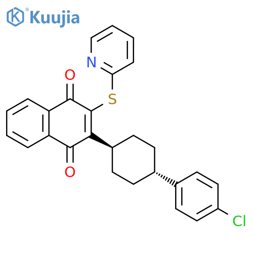 2-[trans-4-(4-Chlorophenyl)cyclohexyl]-3-(2-pyridinylthio)-1,4-naphthalenedione structure