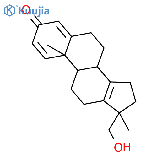 17α-Hydroxymethyl-17β-methyl-18-norandrosta-1,4,13-trien-3-one structure