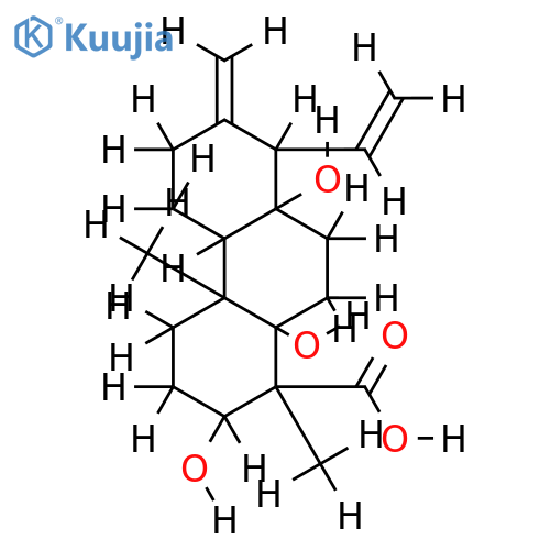 3alpha,5alpha,8beta-trihydroxycleistanth-13(17),15-dien-18-oic acid structure