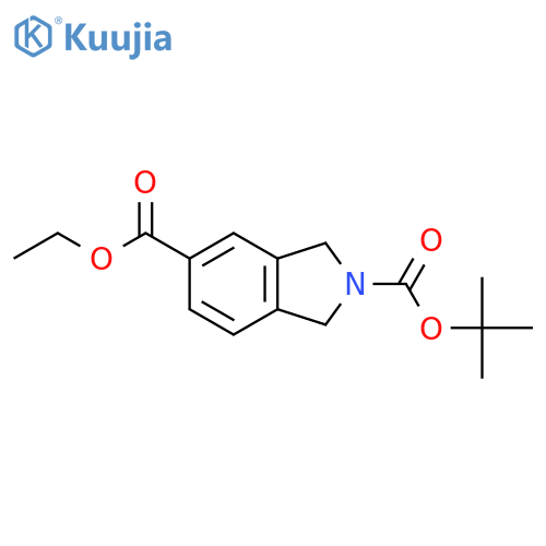 2-Tert-butyl 5-ethyl 1,3-dihydro-2H-isoindole-2,5-dicarboxylate structure