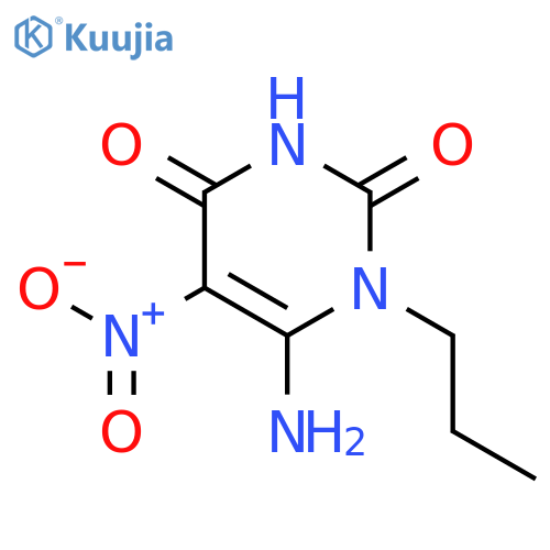 2,4(1H,3H)-Pyrimidinedione, 6-amino-5-nitro-1-propyl- structure