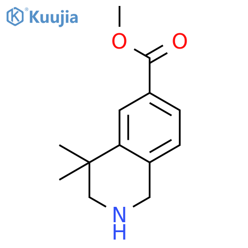 Methyl 4,4-dimethyl-1,2,3,4-tetrahydroisoquinoline-6-carboxylate structure