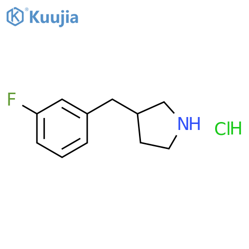 3-[(3-fluorophenyl)methyl]pyrrolidine hydrochloride structure