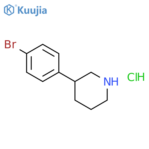 3-(4-bromophenyl)piperidine hydrochloride structure