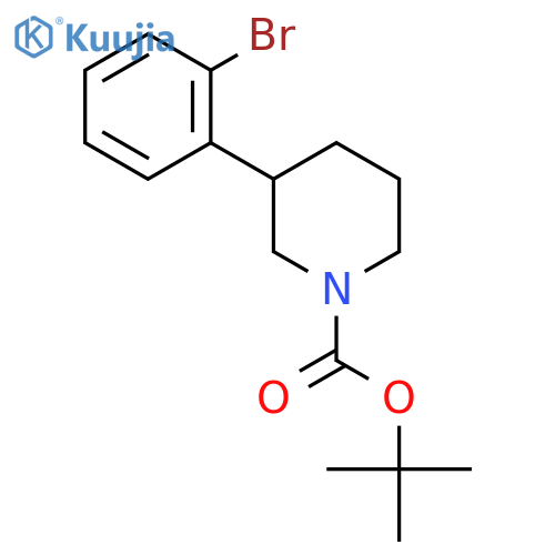tert-butyl 3-(2-broMophenyl)piperidine-1-carboxylate structure