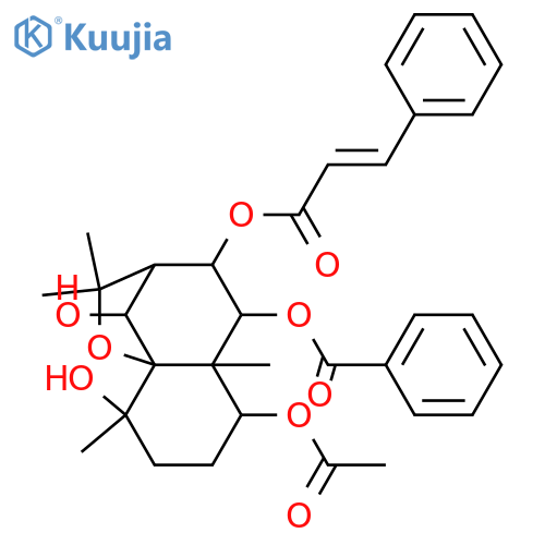 1,4,6,8,9-Pentahydroxydihydro-β-agarofuran; (1α,4β,6β,8β,9β)-form, 8-Z-Cinnamoyl, 9-benzoyl, 1-Ac structure