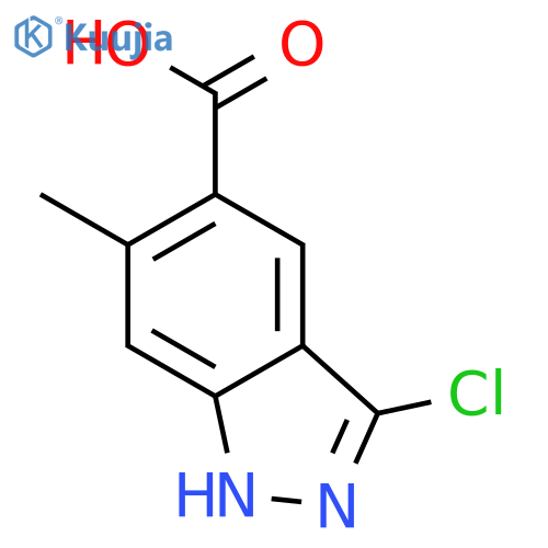 1H-Indazole-5-carboxylic acid, 3-chloro-6-methyl- structure