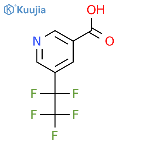 5-(pentafluoroethyl)pyridine-3-carboxylic acid structure