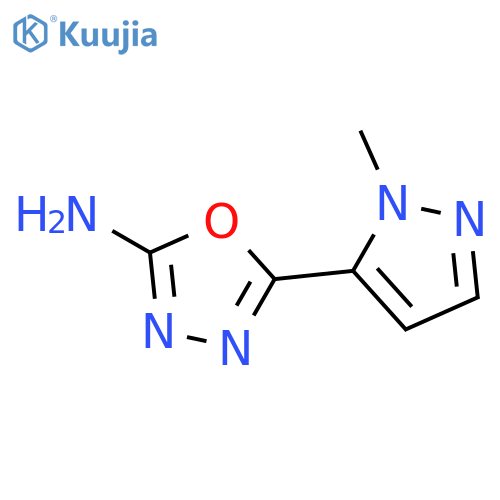 5-(2-METHYLPYRAZOL-3-YL)-1,3,4-OXADIAZOL-2-AMINE structure