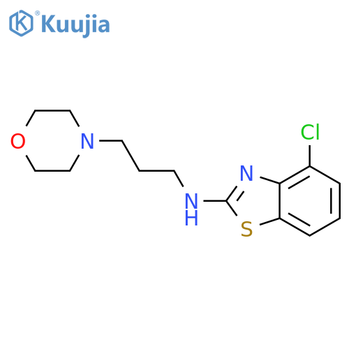 4-chloro-N-[3-(morpholin-4-yl)propyl]-1,3-benzothiazol-2-amine structure