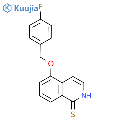 5-[(4-fluorophenyl)methoxy]isoquinoline-1-thiol structure