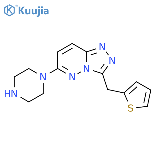 6-Piperazin-1-yl-3-(2-thienylmethyl)[1,2,4]triazolo[4,3-b]pyridazine structure