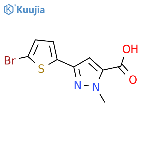 3-(5-bromo-2-thienyl)-1-methyl-1H-pyrazole-5-carboxylic acid structure