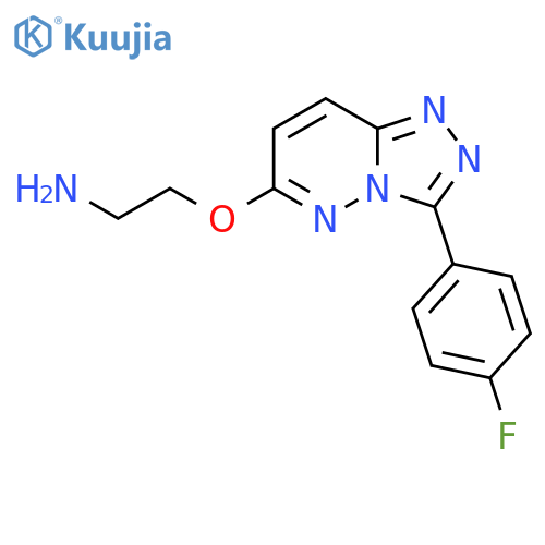2-{[3-(4-fluorophenyl)-[1,2,4]triazolo[4,3-b]pyridazin-6-yl]oxy}ethan-1-amine structure
