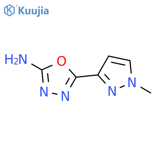 5-(1-METHYLPYRAZOL-3-YL)-1,3,4-OXADIAZOL-2-AMINE structure