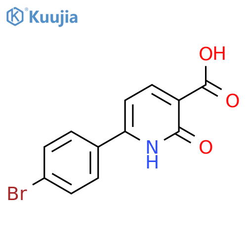 6-(4-bromophenyl)-2-oxo-1,2-dihydropyridine-3-carboxylic acid structure