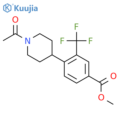 Methyl 4-(1-acetylpiperidin-4-YL)-3-(trifluoromethyl)benzoate structure