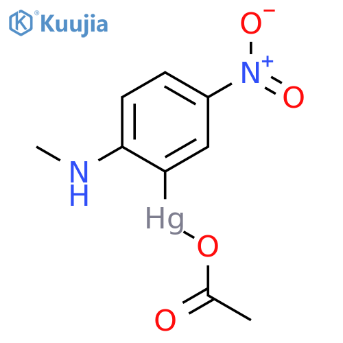 Mercury, (acetyloxy)[2-(methylamino)-5-nitrophenyl]- structure