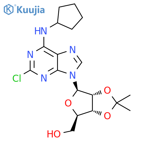 2-Chloro-N-cyclopentyl-2,3-O-(1-methylethylidene)-adenosine structure