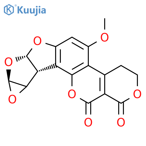 1H,11H-Oxireno[4',5']furo[3',2':4,5]furo[2,3-h]pyrano[3,4-c][1]benzopyran-1,11-dione,3,4,7a,8a,9a,9b-hexahydro-5-methoxy-, [7aS-(7aa,8ab,9ab,9ba)]- (9CI) structure