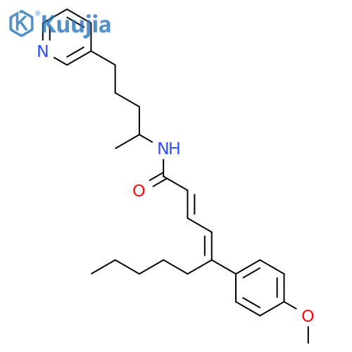 5-(4-Methoxyphenyl)-N-(1-methyl-4-(3-pyridinyl)butyl)-2,4-decadienamide structure