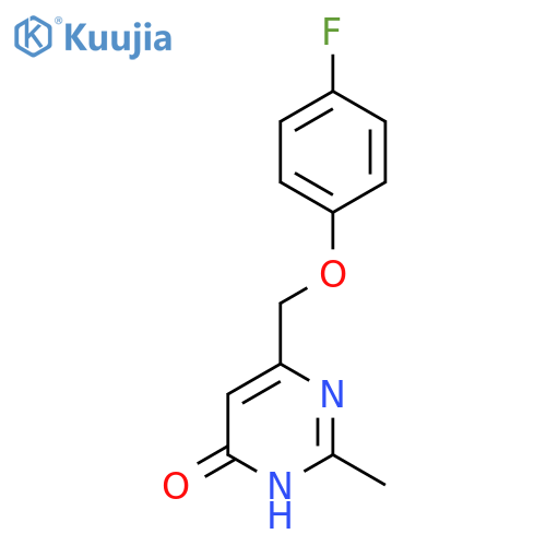 6-((4-Fluorophenoxy)methyl)-2-methylpyrimidin-4-ol structure