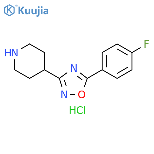 4-5-(4-fluorophenyl)-1,2,4-oxadiazol-3-ylpiperidine hydrochloride structure