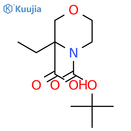N-Boc-3-ethylmorpholine-3-carboxylic Acid structure