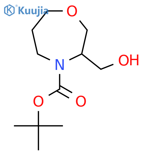 Tert-butyl 3-(hydroxymethyl)-1,4-oxazepane-4-carboxylate structure