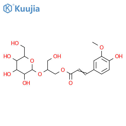 b-D-Glucopyranoside,(1S)-2-hydroxy-1-[[[(2E)-3-(4-hydroxy-3-methoxyphenyl)-1-oxo-2-propen-1-yl]oxy]methyl]ethyl structure