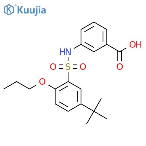 3-(5-Tert-butyl-2-propoxybenzenesulfonamido)benzoic acid structure