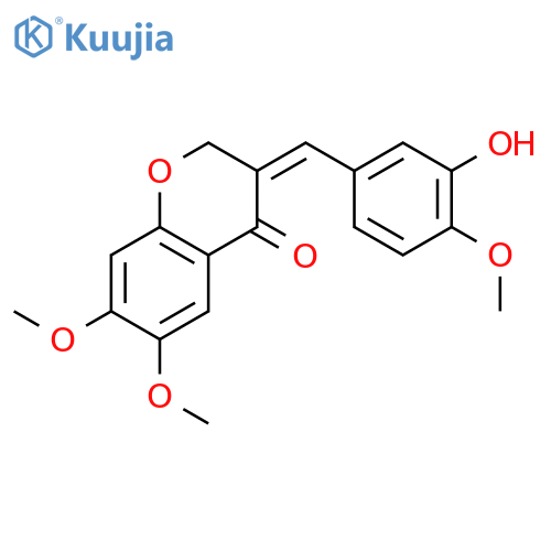 (3E)-2,3-dihydro-6,7-dimethoxy-3-[(3-hydroxy-4-methoxyphenyl)-methylene]-4H-1-benzopyran-4-one structure