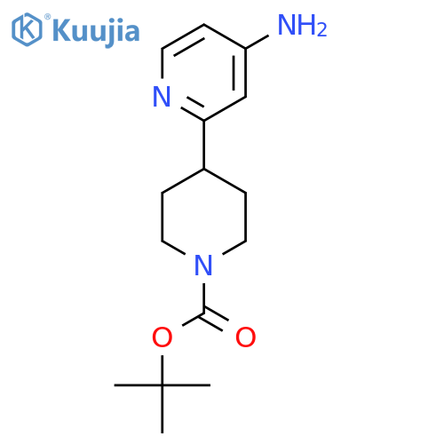 Tert-butyl 4-(4-aminopyridin-2-yl)piperidine-1-carboxylate structure