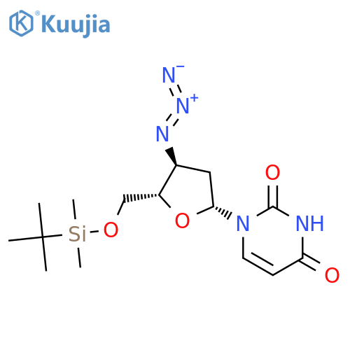Uridine, 3'-azido-2',3'-dideoxy-5'-O-[(1,1-dimethylethyl)dimethylsilyl]- structure
