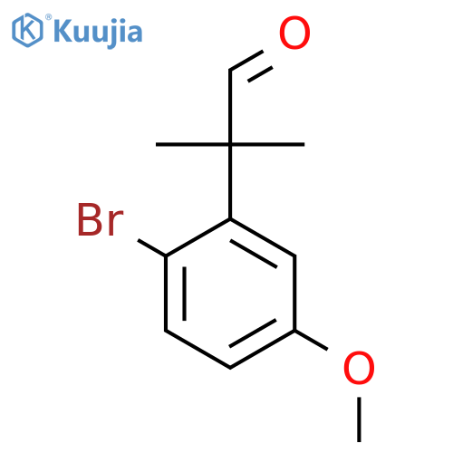 2-(2-bromo-5-methoxyphenyl)-2-methylpropanal structure