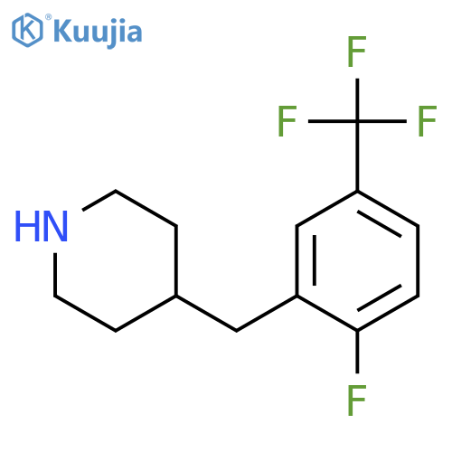 4-{2-fluoro-5-(trifluoromethyl)phenylmethyl}piperidine structure
