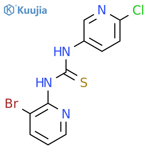 1-(3-Bromopyridin-2-yl)-3-(6-chloropyridin-3-yl)thiourea structure
