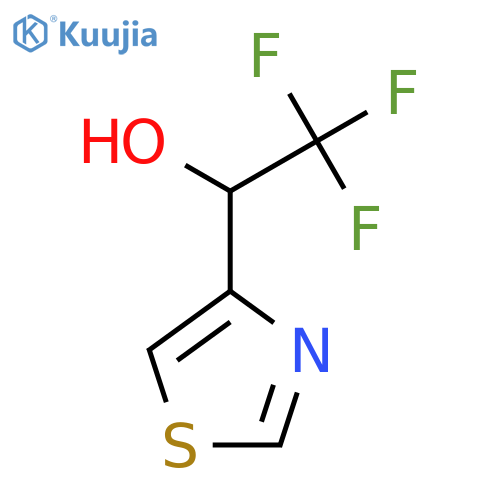 2,2,2-trifluoro-1-(1,3-thiazol-4-yl)ethan-1-ol structure