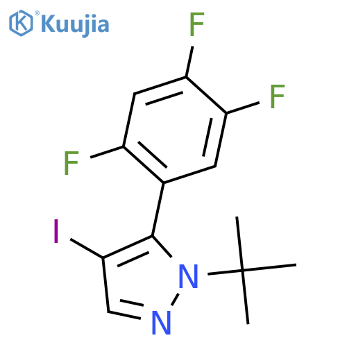 1-(tert-Butyl)-4-iodo-5-(2,4,5-trifluorophenyl)-1H-pyrazole structure