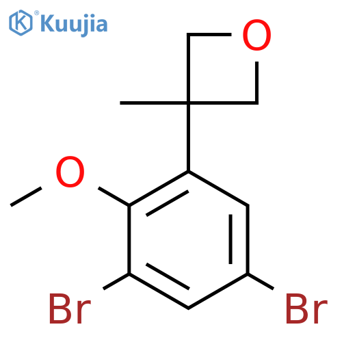 3-(3,5-Dibromo-2-methoxyphenyl)-3-methyloxetane structure