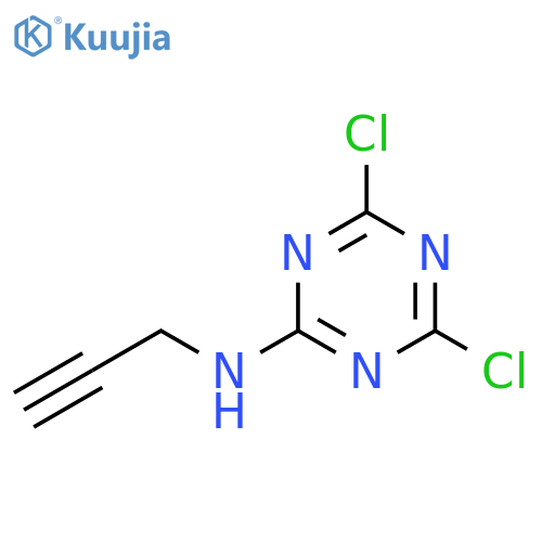 4,6-dichloro-N-(prop-2-yn-1-yl)-1,3,5-triazin-2-amine structure