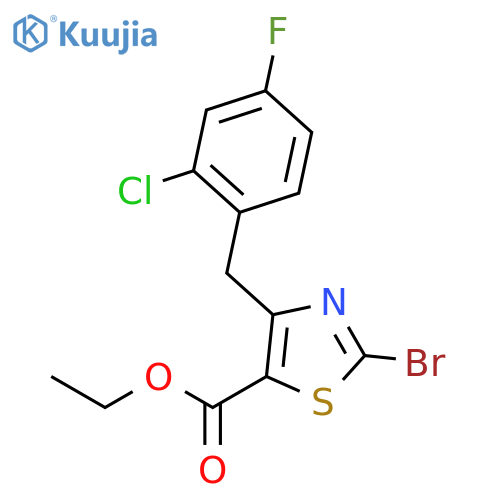 Ethyl 2-bromo-4-(2-chloro-4-fluorobenzyl)thiazole-5-carboxylate structure