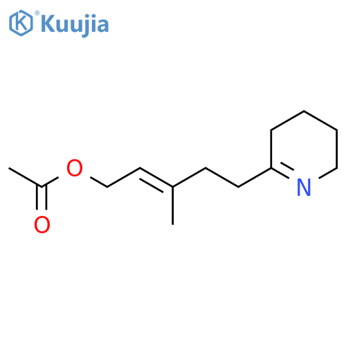 [(E)-3-Methyl-5-(2,3,4,5-tetrahydropyridin-6-yl)pent-2-enyl] acetate structure