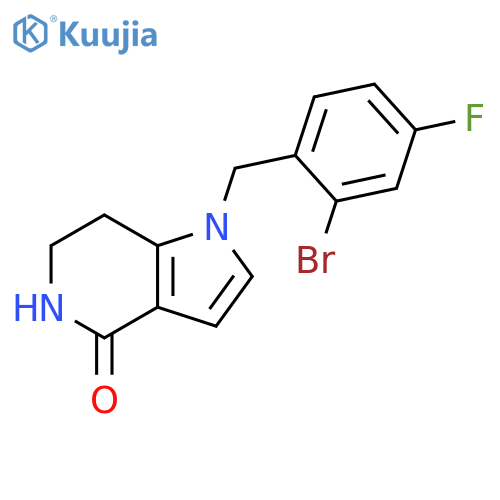 1-(2-Bromo-4-fluorobenzyl)-6,7-dihydro-1H-pyrrolo[3,2-c]pyridin-4(5H)-one structure