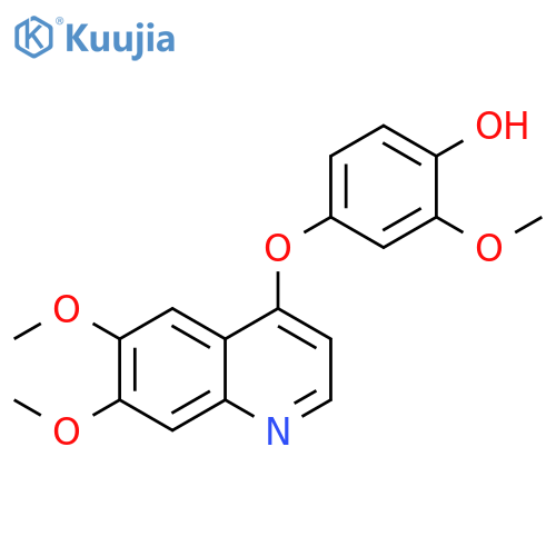 4-(6,7-Dimethoxyquinolin-4-yloxy)-2-methoxyphenol structure