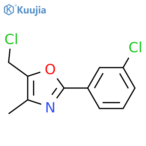 5-(Chloromethyl)-2-(3-chlorophenyl)-4-methyl-1,3-oxazole structure