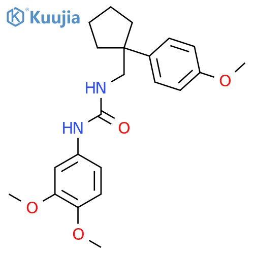 1-(3,4-dimethoxyphenyl)-3-{1-(4-methoxyphenyl)cyclopentylmethyl}urea structure