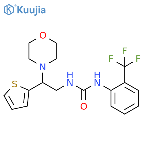 1-2-(morpholin-4-yl)-2-(thiophen-2-yl)ethyl-3-2-(trifluoromethyl)phenylurea structure